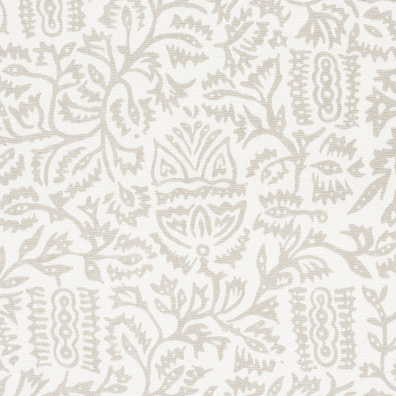 Morris Taupe 177771 by Schumacher Designer Fabric Essentials-Smallscale-Prints 100% Cotton Wyzenbeek 15,000 Horizontal: 9 and Vertical: 8.5 54.5 - Swanky Fabrics -