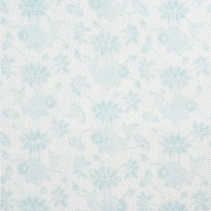 Lotus Batik Mineral 177791 by Schumacher Designer Fabric NAUTILUS See Sample ITALY - </p><p>Repeat: Horizontal: 26" (66CM) and Vertical: 24 1/2" (62CM) 55" (140CM) - Swanky Fabrics -