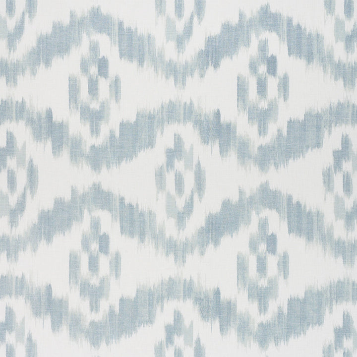 Madaket Ikat Sky 177821 by Schumacher Fabric CHAMBRAY COTTON 60% LINEN 40% INDIA </p><p>Repeat: Horizontal: 17 1/4" (44CM) and Vertical: 18" (46CM) 52.75 - Fabric Carolina -