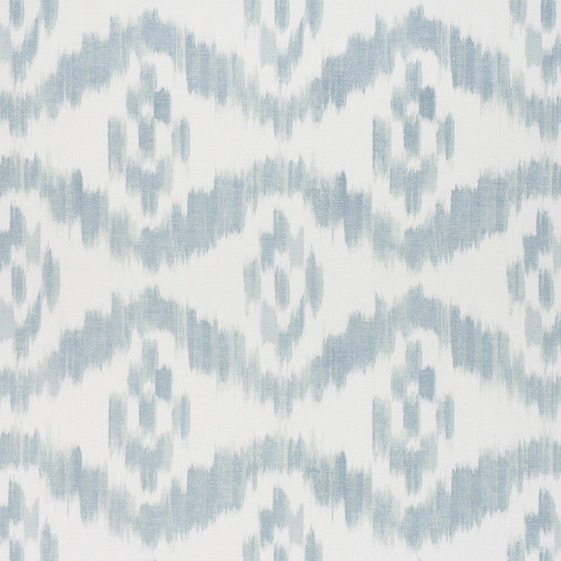 Madaket Ikat Sky 177821 by Schumacher Fabric Schumacher Fabric Madaket Ikat Sky 177821Fabric COTTON 60% INDIA </p><p>Repeat: H: HORZ. 17 1/4" (44CM) , V: VERT. 18" (46CM) 52.75 - Fabric Carolina -