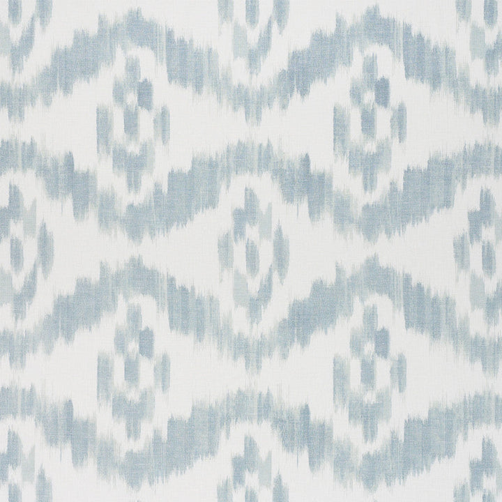 Madaket Ikat Sky 177821 by Schumacher Fabric Schumacher Fabric Madaket Ikat Sky 177821Fabric COTTON 60% INDIA </p><p>Repeat: H: HORZ. 17 1/4" (44CM) , V: VERT. 18" (46CM) 52.75 - Fabric Carolina -