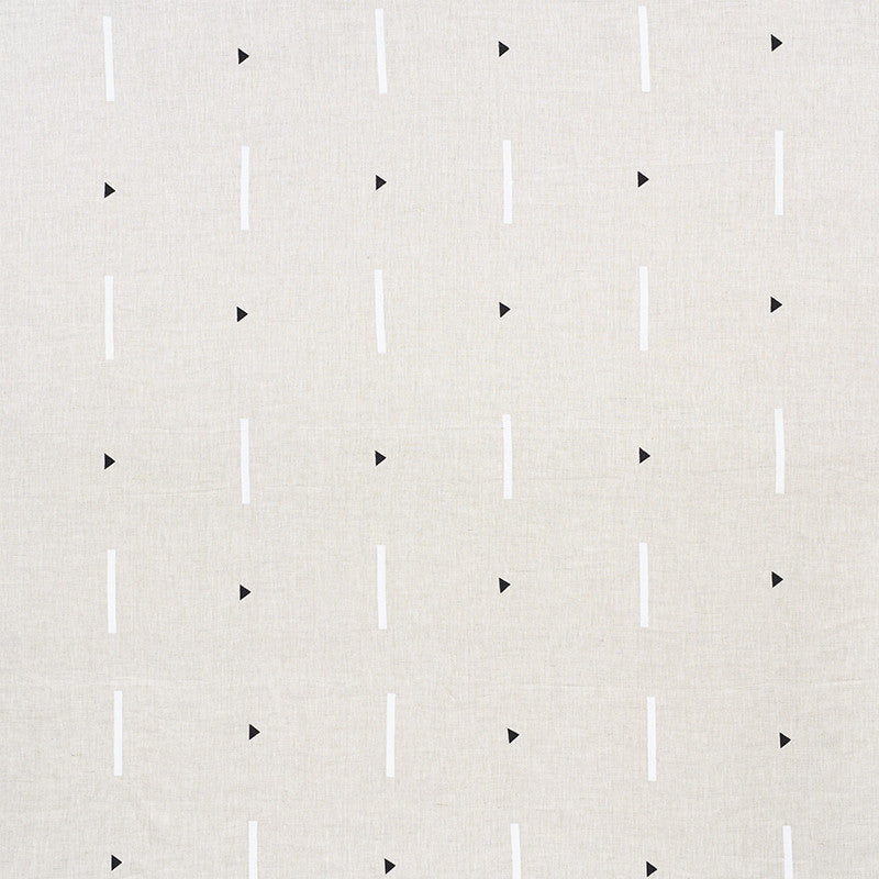 Tashmoo Black & White 177901 by Schumacher Designer Fabric Caroline-Z-Hurley 100% Linen - Horizontal: 14.5 and Vertical: 36 57 - Swanky Fabrics -