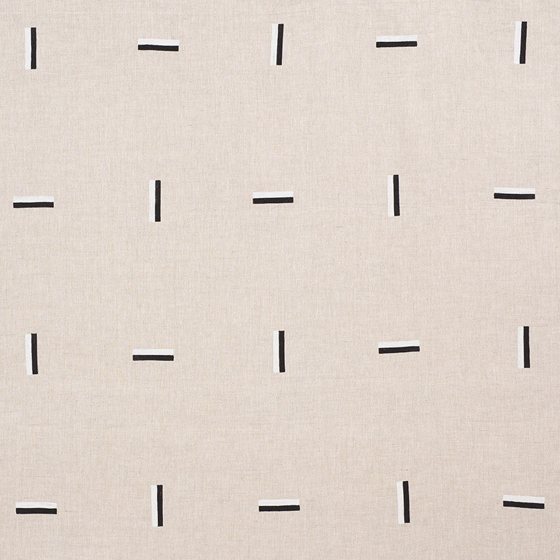 Icehouse Black & White 177911 by Schumacher Designer Fabric CAROLINE Z HURLEY See Sample UNITED STATES OF AMERICA MEDIUM DUTY </p><p>Repeat: Horizontal: 16" (41CM) and Vertical: 18 3/4" (48CM) 58 1/2" (149CM) - Swanky Fabrics -