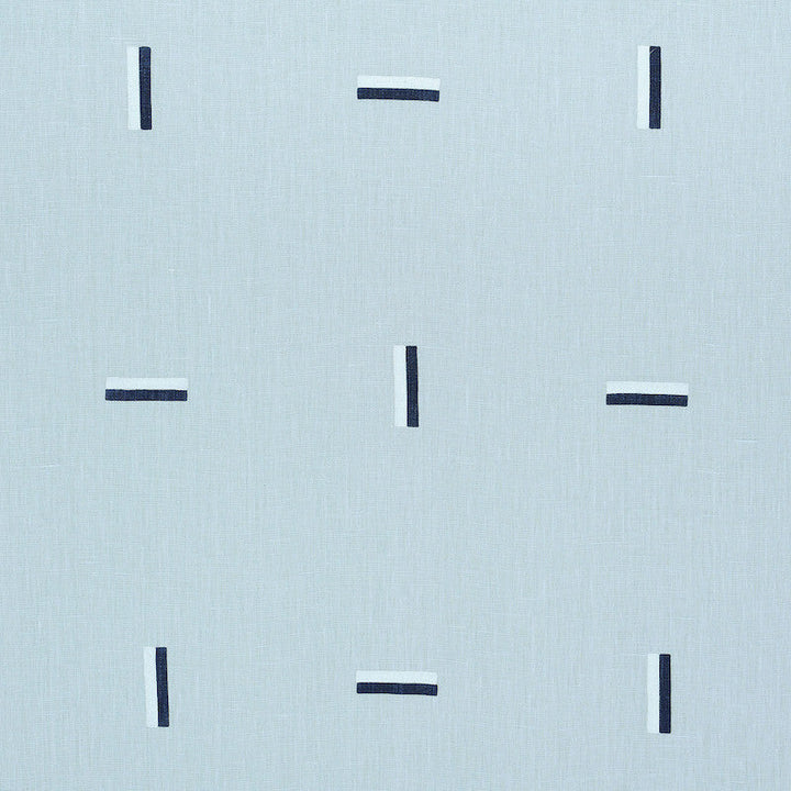 Icehouse Sky 177912 by Schumacher Designer Fabric CAROLINE Z HURLEY LINEN 100% UNITED STATES OF AMERICA </p><p>Repeat: Horizontal: 16" (41Cm) and Vertical: 18 3/4" (48Cm) 58.5 - Swanky Fabrics -