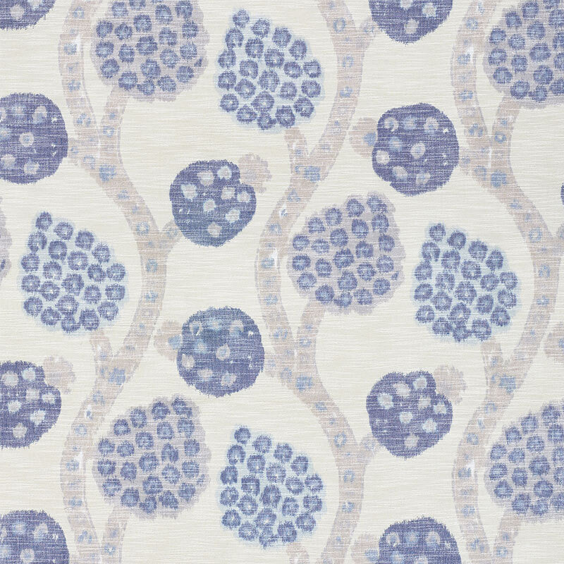 Annabel Warp Print Blue 177992 by Schumacher Fabric Schumacher Fabric Annabel Warp Print Blue 177992Fabric COTTON 100% INDIA </p><p>Repeat: H: HORZ. 26" (66CM) , V: VERT. 27 1/2" (70CM) 53 - Fabric Carolina -