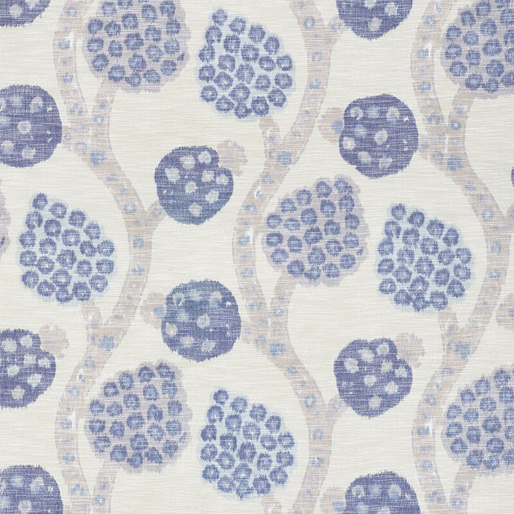 Annabel Warp Print Blue 177992 by Schumacher Fabric Schumacher Fabric Annabel Warp Print Blue 177992Fabric COTTON 100% INDIA </p><p>Repeat: H: HORZ. 26" (66CM) , V: VERT. 27 1/2" (70CM) 53 - Fabric Carolina -