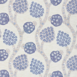 Annabel Warp Print Blue 177992 by Schumacher Fabric