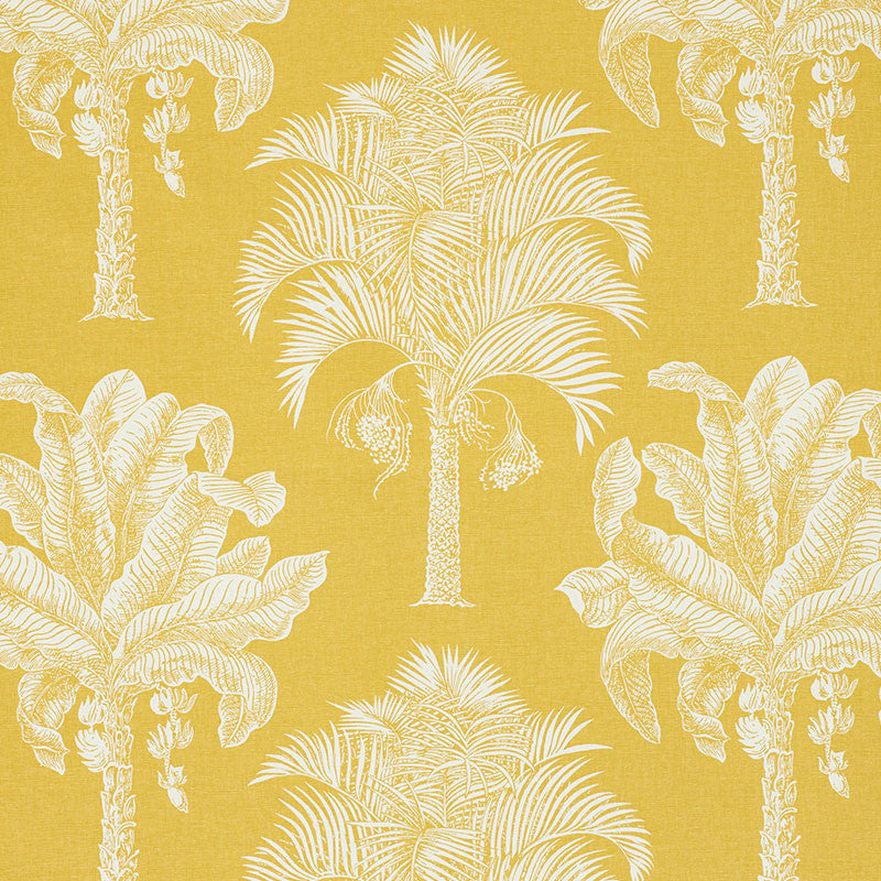 Grand Palms Gold 178001 by Schumacher Fabric Schumacher Fabric Grand Palms Gold 178001Fabric LINEN 55% UNITED STATES OF AMERICA </p><p>Repeat: H: HORZ. 27" (69CM) , V: VERT. 25" (64CM) 54 - Fabric Carolina -