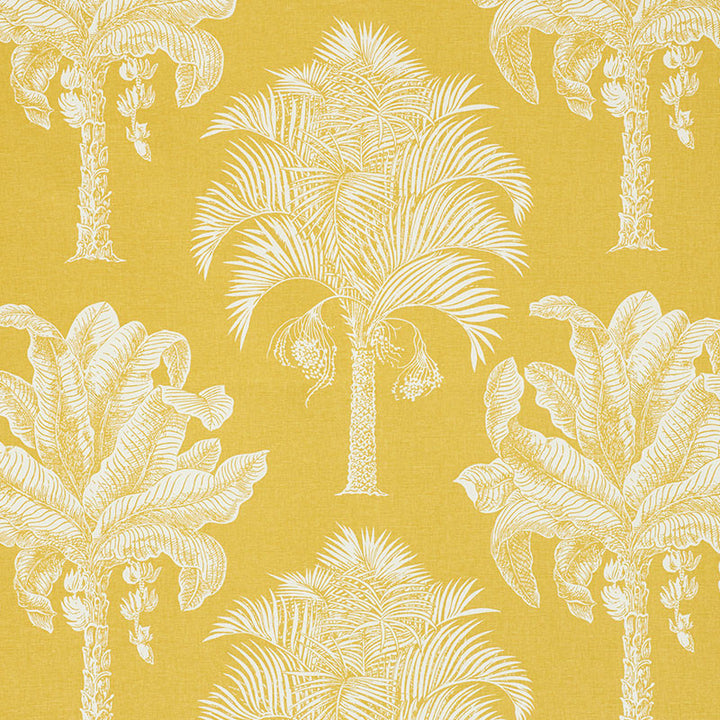 Grand Palms Gold 178001 by Schumacher Fabric NEW TRADITIONAL LINEN 55% COTTON 45% UNITED STATES OF AMERICA WYZENBEEK 15,000 </p><p>Repeat: Horizontal: 27" (69CM) and Vertical: 25" (64CM) 54 - Fabric Carolina -