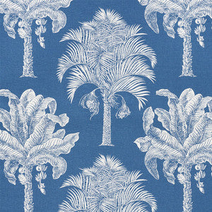 Grand Palms Blue 178002 by Schumacher Fabric