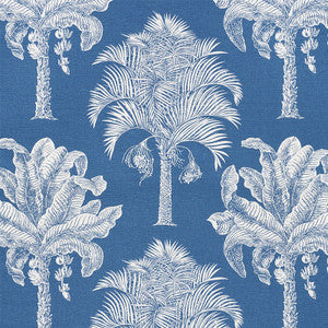 Grand Palms Blue 178002 by Schumacher Fabric