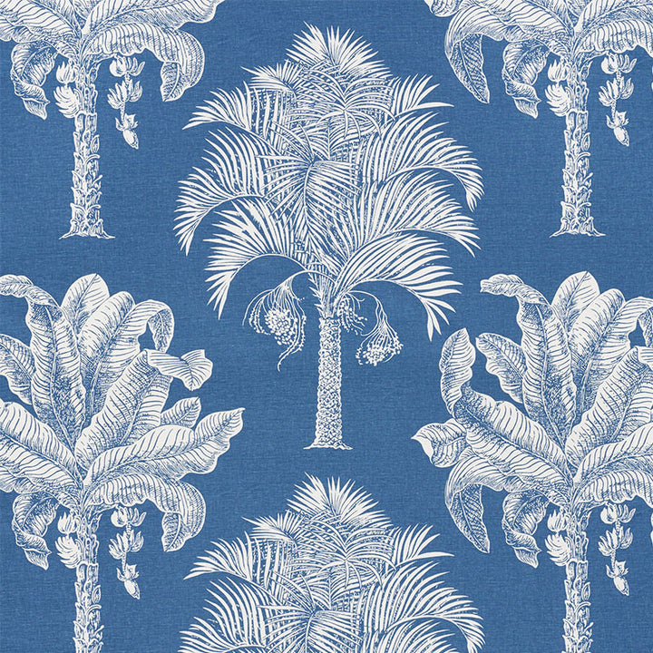 Grand Palms Blue 178002 by Schumacher Fabric NEW TRADITIONAL See Sample UNITED STATES OF AMERICA MEDIUM DUTY </p><p>Repeat: Horizontal: 27" (69CM) and Vertical: 25" (64CM) 54" (137CM) - Fabric Carolina -
