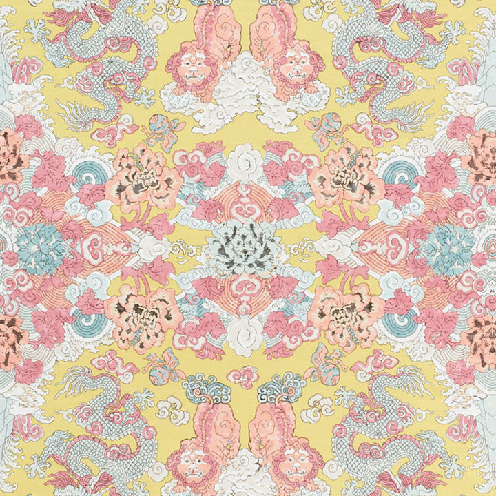 Magic Mountain Dragon Yellow 178052 by Schumacher Fabric Schumacher Fabric Magic Mountain Dragon Yellow 178052Fabric LINEN 90% UNITED KINGDOM </p><p>Repeat: H: HORZ. 27 1/4" (69CM) , V: VERT. 62" (157CM) 54.75 - Fabric Carolina -