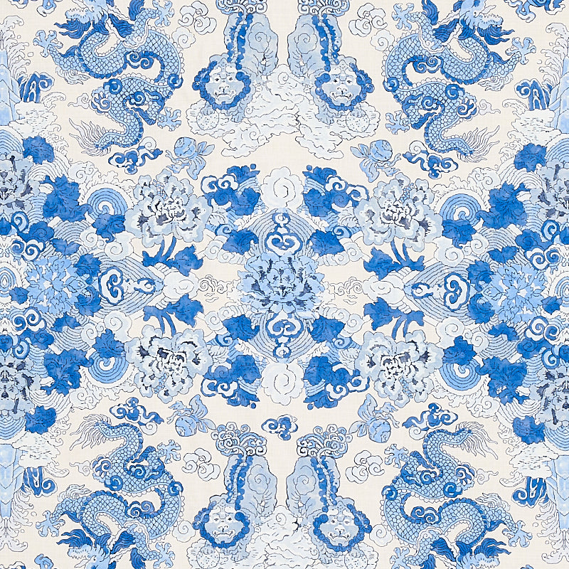 Magic Mountain Dragon - Porcelain by Schumacher Fabric