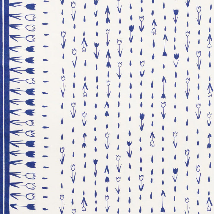 Tulip Parade Navy 178200 by Schumacher Fabric VERA NEUMANN COTTON 100% UNITED KINGDOM </p><p>Repeat: Horizontal: 50" (127CM) and Vertical: 34 3/4" (88CM) 50 - Fabric Carolina -