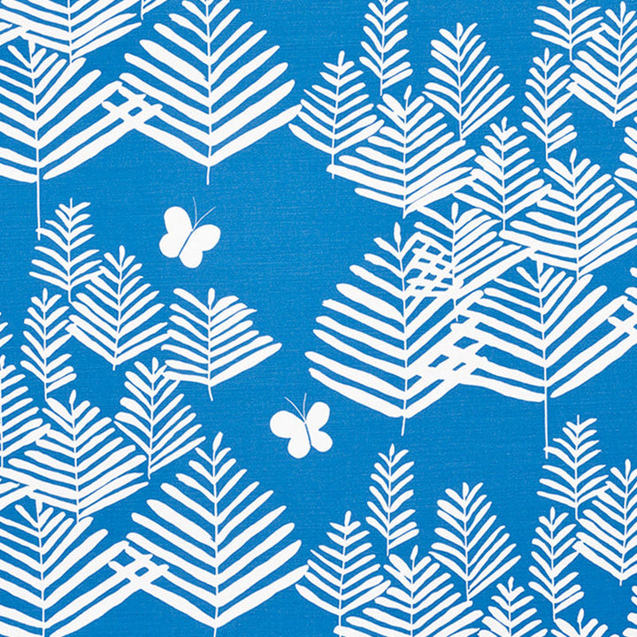 Fern Silhouette Blue 178232 by Schumacher Designer Fabric VERA NEUMANN COTTON 51% LINEN 49% UNITED KINGDOM </p><p>Repeat: Horizontal: 27 1/2" (70CM) and Vertical: 24 5/8" (63CM) 55 - Swanky Fabrics -