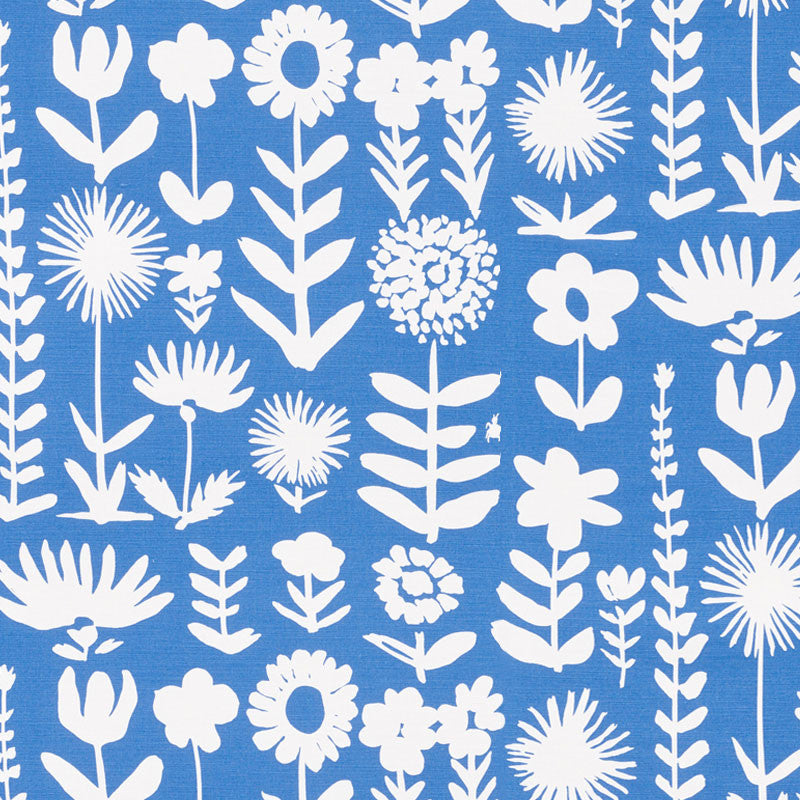 Wild Things Blue 178251 by Schumacher Designer Fabric Vera-Neumann 51% Cotton, 49% Linen - Horizontal: 27.25 and Vertical: 26.5 55 - Swanky Fabrics -