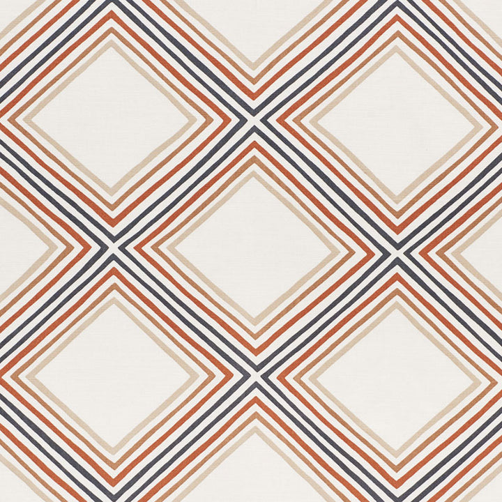 Square Dance Brown 178272 by Schumacher Fabric VERA NEUMANN See Sample UNITED KINGDOM - </p><p>Repeat: Horizontal: 13 1/2" (34CM) and Vertical: 12" (30CM) 54 1/2" (138CM) - Fabric Carolina -