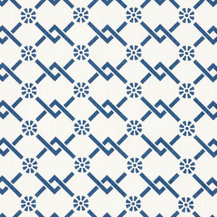 Fretwork Flower Pacific 178310 by Schumacher Fabric TIMOTHY CORRIGAN LINEN 100% UNITED STATES OF AMERICA WYZENBEEK 15,000 </p><p>Repeat: Horizontal: 2 3/4" (7CM) and Vertical: 1 7/8" (5CM) 54 - Fabric Carolina -