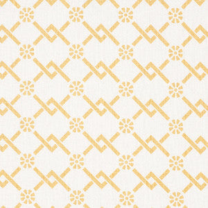 Fretwork Flower Saffron 178311 by Schumacher Fabric