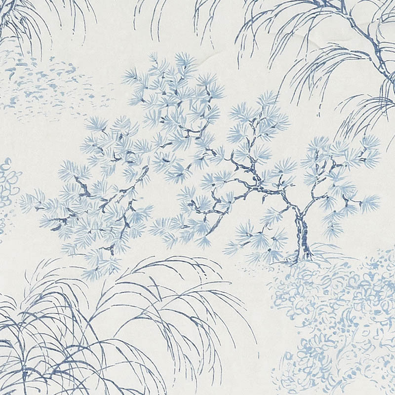 Mori Sheer Porcelain 178360 by Schumacher Designer Fabric PATTERNED SHEERS & CASEMENTS See Sample ITALY - </p><p>Repeat: Horizontal: 54" (137CM) and Vertical: 35 1/2" (90CM) 122" (310CM) - Swanky Fabrics -