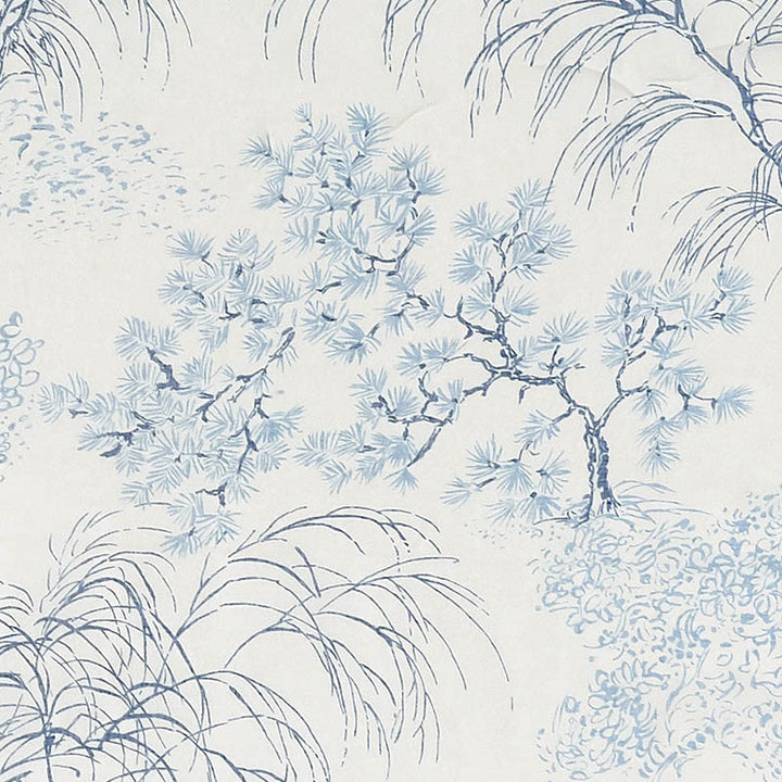 Mori Sheer Porcelain 178360 by Schumacher Designer Fabric PATTERNED SHEERS & CASEMENTS See Sample ITALY - </p><p>Repeat: Horizontal: 54" (137CM) and Vertical: 35 1/2" (90CM) 122" (310CM) - Swanky Fabrics -