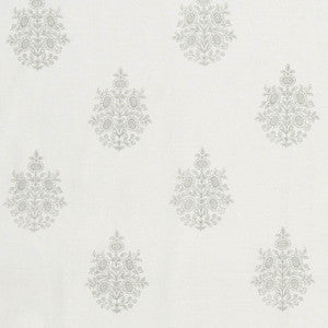Asara Flower Sheer Grey 178370 by Schumacher Fabric