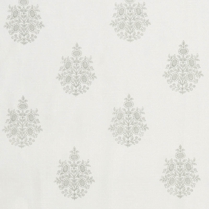 Asara Flower Sheer Grey 178370 by Schumacher Designer Fabric PATTERNED SHEERS & CASEMENTS See Sample ITALY - </p><p>Repeat: Horizontal: 13 3/8" (34CM) and Vertical: 13 1/8" (33CM) 122" (310CM) - Swanky Fabrics -
