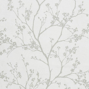 Twiggy Sheer Light Grey 178440 by Schumacher Fabric