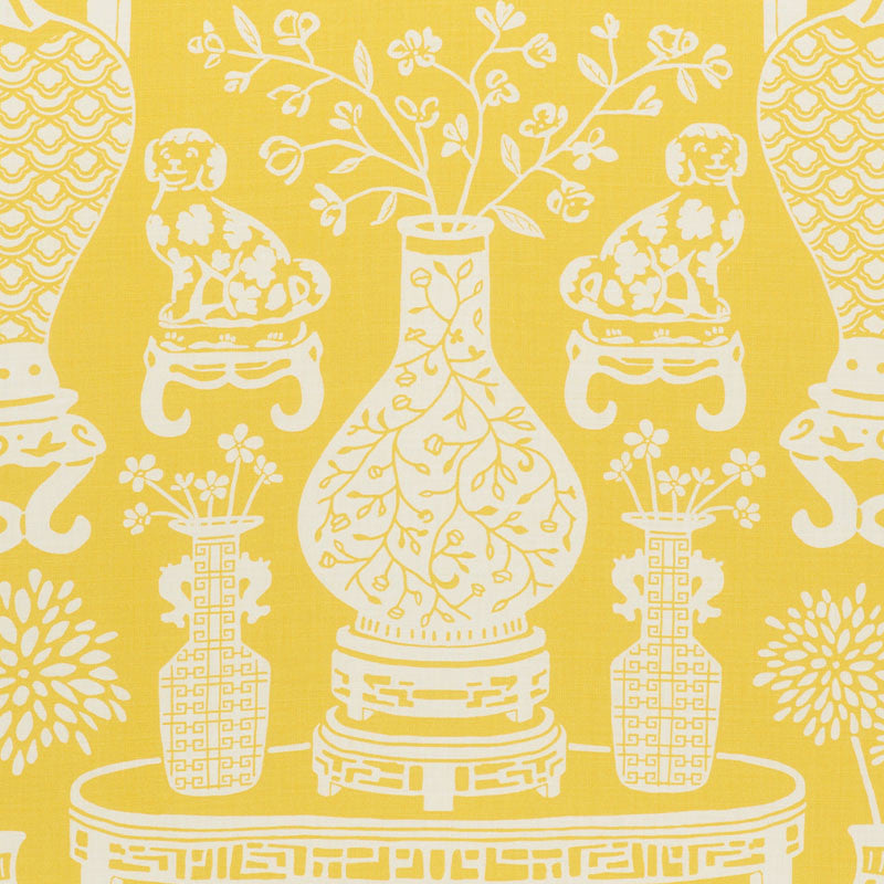 Hellene Yellow 178551 by Schumacher Fabric Schumacher Fabric Hellene Yellow 178551Fabric LINEN 90% UNITED KINGDOM </p><p>Repeat: H: HORZ. 27 1/2" (70CM) , V: VERT. 25 3/4" (65CM) 55 - Fabric Carolina -