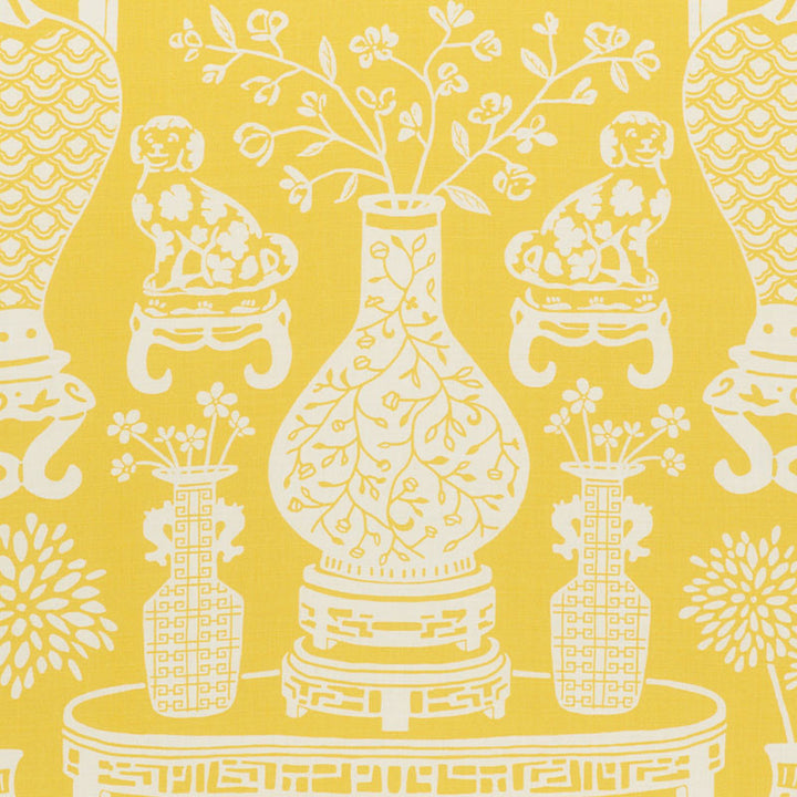 Hellene Yellow 178551 by Schumacher Fabric STEP LIVELY LINEN 90% NYLON 10% UNITED KINGDOM </p><p>Repeat: Horizontal: 27 1/2" (70CM) and Vertical: 25 3/4" (65CM) 55 - Fabric Carolina -