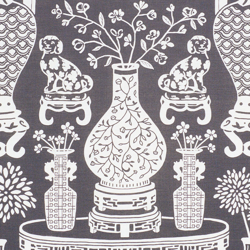 Hellene Black 178552 by Schumacher Fabric Schumacher Fabric Hellene Black 178552Fabric LINEN 90% UNITED KINGDOM </p><p>Repeat: H: HORZ. 27 1/2" (70CM) , V: VERT. 25 3/4" (65CM) 55 - Fabric Carolina -