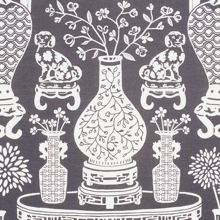 Hellene Black 178552 by Schumacher Fabric Schumacher Fabric Hellene Black 178552Fabric LINEN 90% UNITED KINGDOM </p><p>Repeat: H: HORZ. 27 1/2" (70CM) , V: VERT. 25 3/4" (65CM) 55 - Fabric Carolina -