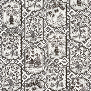 Ting Ting Black 178570 by Schumacher Fabric