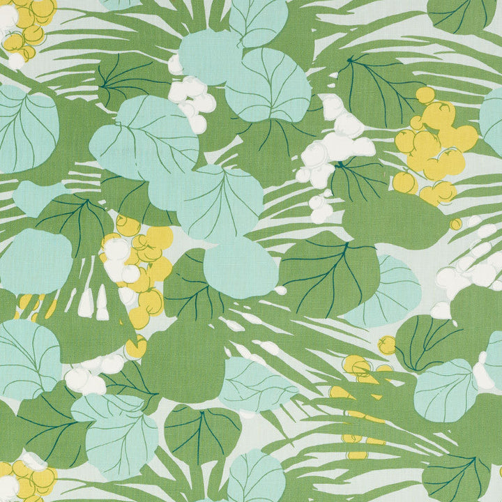 Sea Grapes Palm 178630 by Schumacher Designer Fabric TROPICANA See Sample UNITED KINGDOM - </p><p>Repeat: Horizontal: 27" (69CM) and Vertical: 24 3/4" (63CM) 55" (140CM) - Swanky Fabrics -