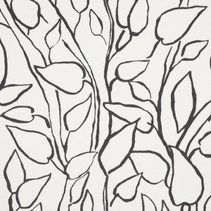 Solandra Vine Black 178702 by Schumacher Fabric