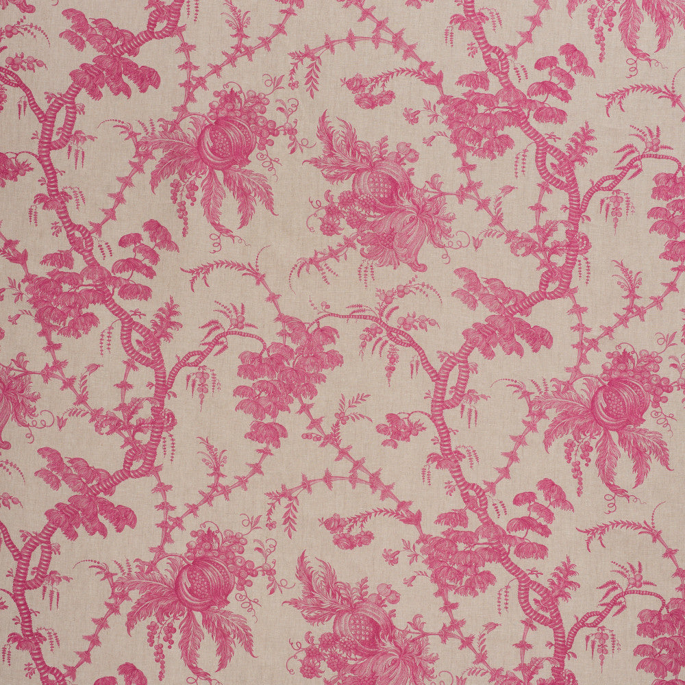 San Cristobal Toile Magenta 178730 by Schumacher Designer Fabric SCHUMACHER CLASSICS See Sample UNITED KINGDOM - </p><p>Repeat: Horizontal: 55" (140CM) and Vertical: 29 1/2" (75CM) 55 1/4" (140CM) - Swanky Fabrics -