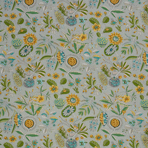 Roca Redonda Grey & Ochre 178771 by Schumacher Fabric