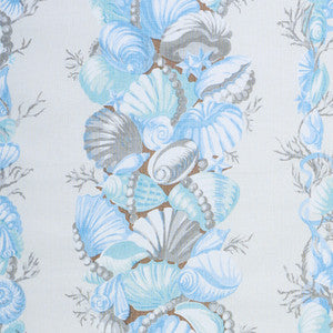 Bedolina Chintz Blue & Grey 178780 by Schumacher Fabric