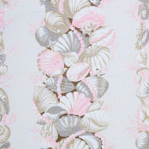 Bedolina Chintz Pink & Natural 178781 by Schumacher Fabric