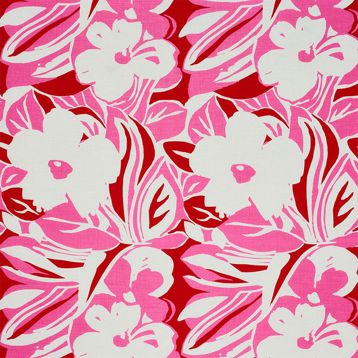Stevie Pink 178861 by Schumacher Designer Fabric FLOWER POWER LINEN 100% SWITZERLAND </p><p>Repeat: Horizontal: 26 1/4" (67CM) and Vertical: 42" (107CM) 54 - Swanky Fabrics -