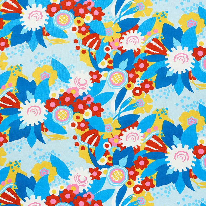 Anita Sky & Red 179071 by Schumacher Fabric Schumacher Fabric Anita Sky & Red 179071Fabric LINEN 100% UNITED KINGDOM </p><p>Repeat: H: HORZ. 55 1/4" (140CM) , V: VERT. 17 1/2" (44CM) 55 - Fabric Carolina -