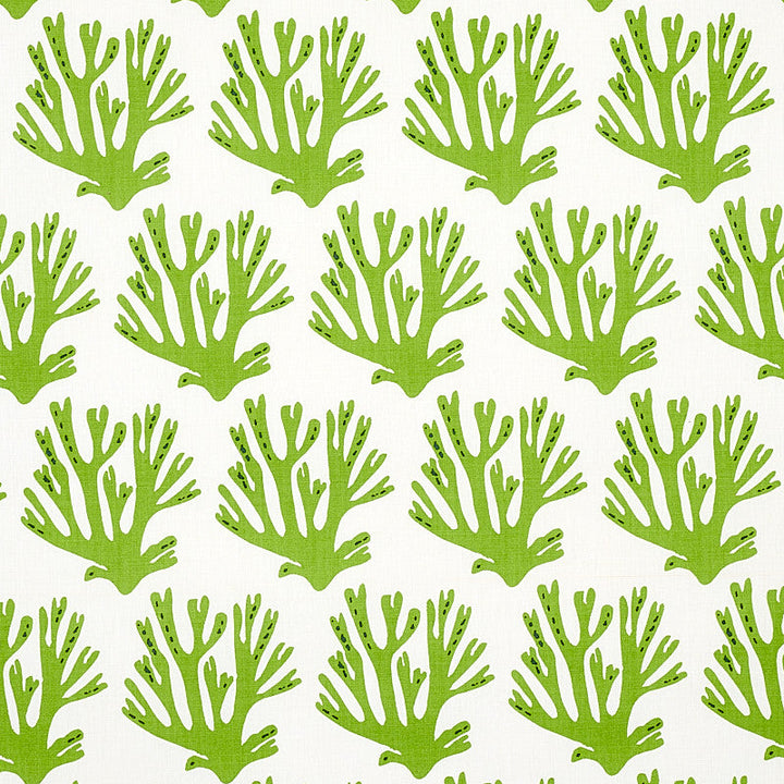 Coral Green 179101 by Schumacher Fabric Schumacher Fabric Coral Green 179101Fabric LINEN 60% THAILAND </p><p>Repeat: H: HORZ. 6 3/4" (17CM) , V: VERT. 13 1/2" (34CM) 54 - Fabric Carolina -