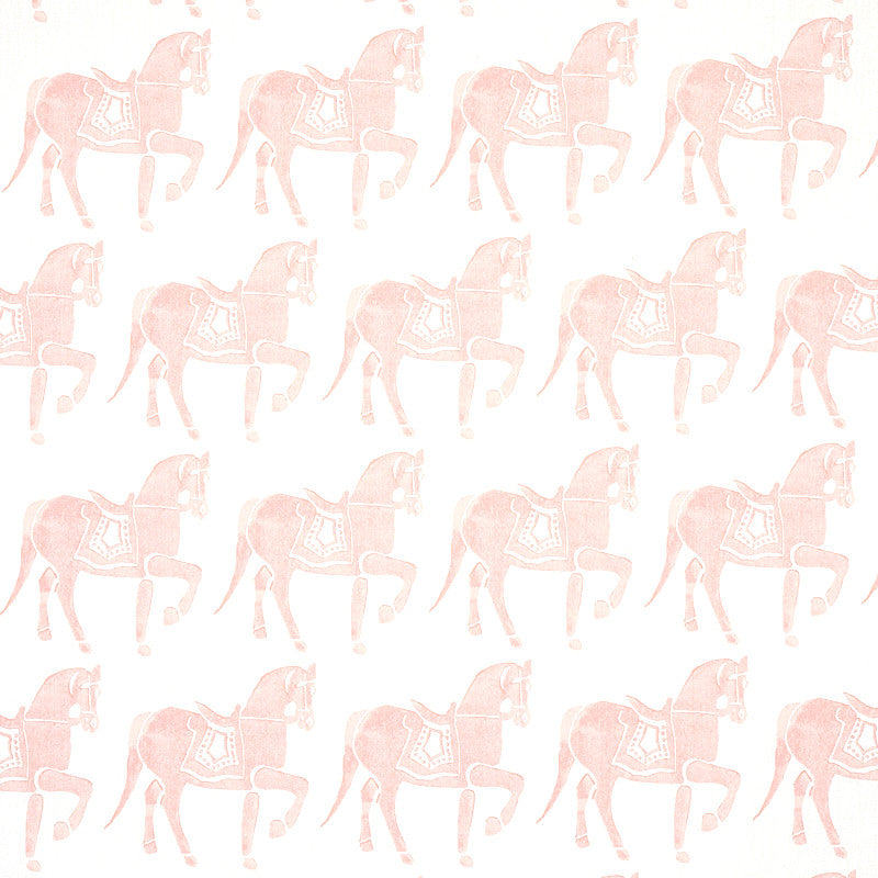 Marwari Horse Pink 179132 by Schumacher Fabric MOLLY MAHON PRINTS LINEN 60% COTTON 30% THAILAND MARTINDALE 20000 </p><p>Repeat: Horizontal: 6 3/4" (17CM) and Vertical: 13 1/2" (34CM) 54 - Fabric Carolina -