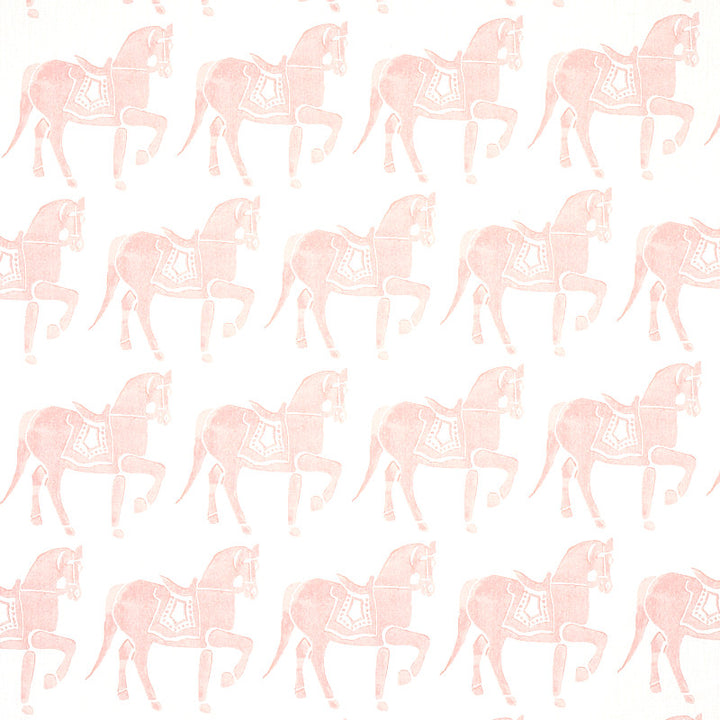 Marwari Horse Pink 179132 by Schumacher Fabric MOLLY MAHON PRINTS LINEN 60% COTTON 30% THAILAND MARTINDALE 20000 </p><p>Repeat: Horizontal: 6 3/4" (17CM) and Vertical: 13 1/2" (34CM) 54 - Fabric Carolina -