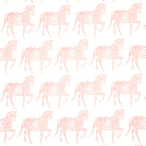 Marwari Horse Pink 179132 by Schumacher Fabric