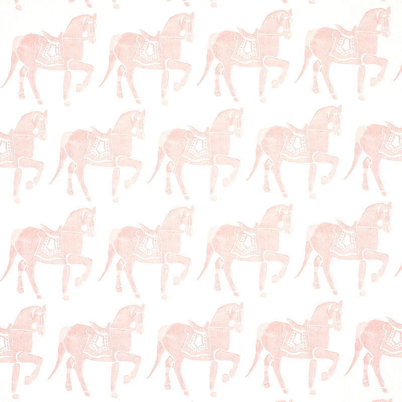 Marwari Horse Pink 179132 by Schumacher Fabric Schumacher Fabric Marwari Horse Pink 179132Fabric LINEN 60% THAILAND </p><p>Repeat: H: HORZ. 6 3/4" (17CM) , V: VERT. 13 1/2" (34CM) 54 - Fabric Carolina -