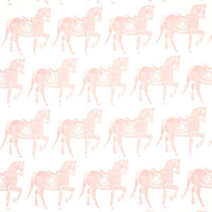 Marwari Horse Pink 179132 by Schumacher Fabric