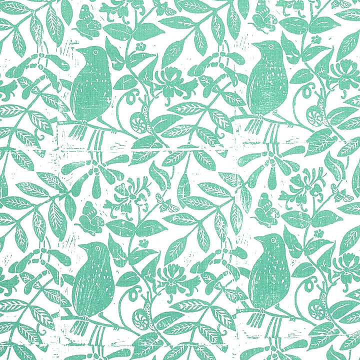 Bird & Bee Sea Glass 179211 by Schumacher Fabric MOLLY MAHON PRINTS LINEN 60% COTTON 30% THAILAND MARTINDALE 20000 </p><p>Repeat: Horizontal: 54" (137CM) and Vertical: 40 1/4" (102CM) 54 - Fabric Carolina -