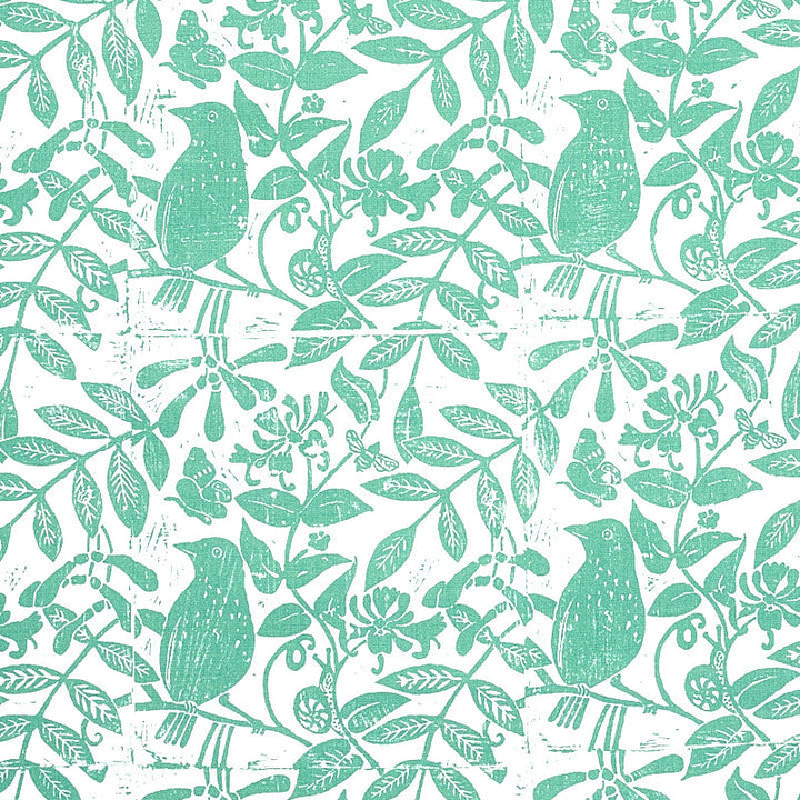 Bird & Bee Sea Glass 179211 by Schumacher Designer Fabric MOLLY MAHON PRINTS LINEN 60% COTTON 30% THAILAND MARTINDALE 20000 </p><p>Repeat: Horizontal: 54" (137CM) and Vertical: 40 1/4" (102CM) 54 - Swanky Fabrics -